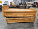 (2) WOODEN TWIN SIZE BEDS WITH STORAGE DRAWERS (79IN L X 40IN W X 27IN H)