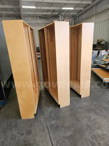 (3) STORAGE SHELFS (72IN H X 48IN W X 12IN D)