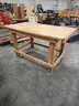 WOODEN TABLE/WORKBENCH (38IN H X 72IN W X 39IN D)