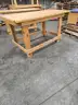 WOODEN TABLE/WORKBENCH (38IN H X 72IN W X 39IN D)