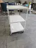 ROLLING METAL CART (42IN H X 30IN W X 25IN D)