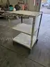 ROLLING METAL CART (42IN H X 30IN W X 25IN D)