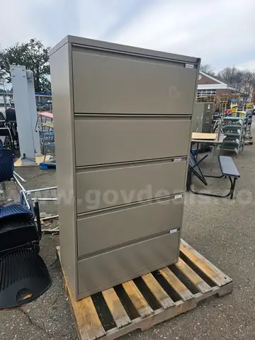 METAL LATERAL FILE CABINET WITH KEY (5 DRAWER)