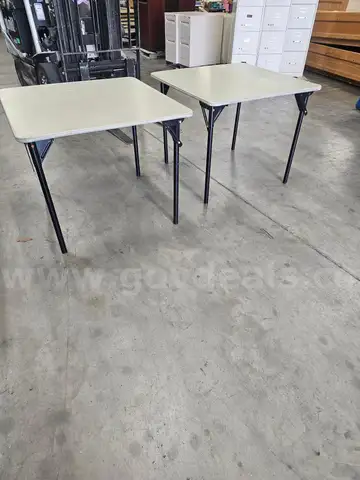 (2) FOLDING TABLES (29IN H X 36IN W X 36IN D)