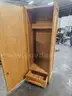 WOODEN STORAGE WARDROBE (76IN L X 26IN W X 25IN H)