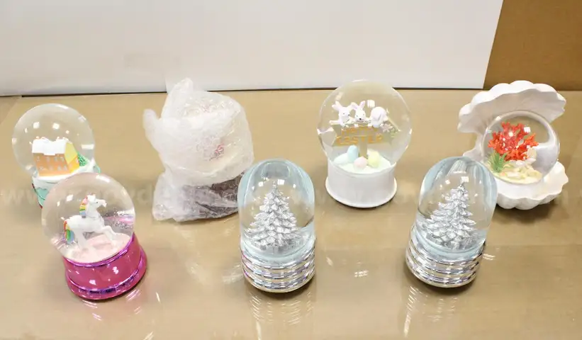 1 Box of Assorted BOXED Snow Globes,  #33987, **PICK UP ONLY**