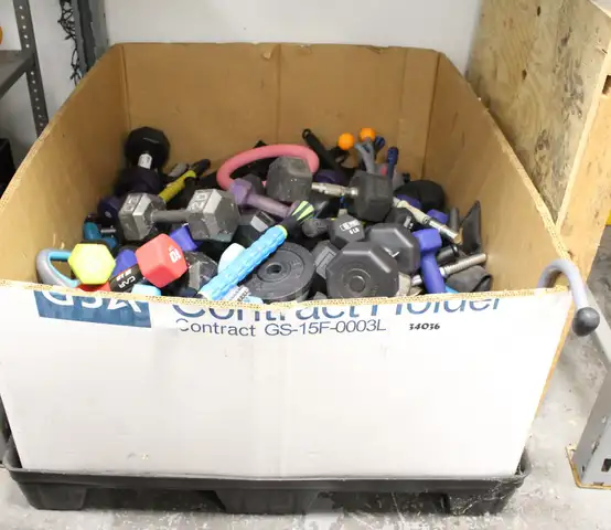 Assorted Weights/Dumbbells/Apparatus/Parts/Etc., #34036, **PICK UP ONLY**