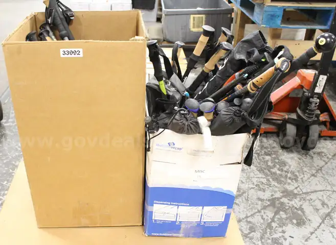 2 Boxes of Mountaineering/Trekking Poles/Etc., #33992, **PICK UP ONLY**