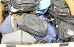 1 Small Tri-Wall of Assorted Bags/Backpacks/etc., #34457, **PICK UP ONLY** **TRI-WALL NOT INCLD**