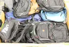 1 Small Tri-Wall of Assorted Bags/Backpacks/etc., #34457, **PICK UP ONLY** **TRI-WALL NOT INCLD**