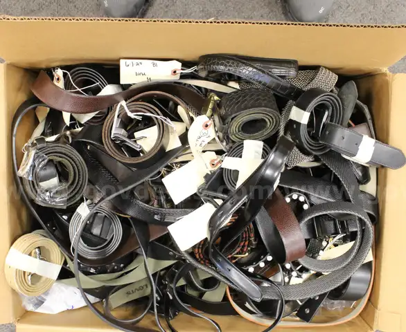 1 Box of Assorted Belts/etc.,  #34456, **PICK UP ONLY**