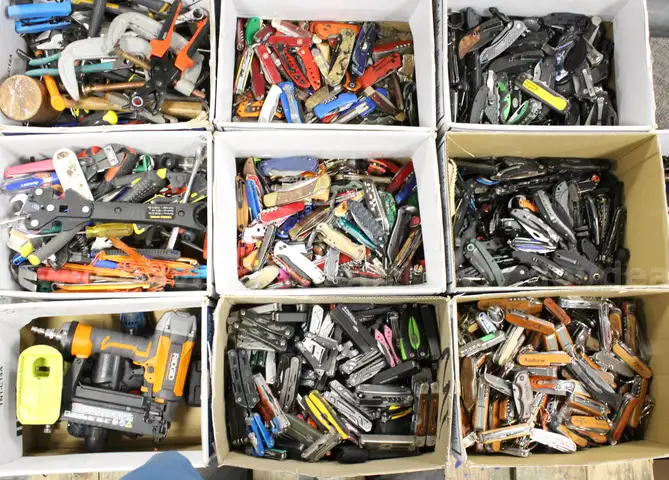 1 Skid of Assorted Knives/Multi-tools/Etc., #34493, **PICK UP ONLY** **SKID NOT INCLD**