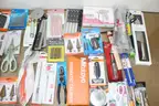 1 Box of Assorted NEW or Lightly Used Items/Tools/Household/Etc., #34026, **PICK UP ONLY**