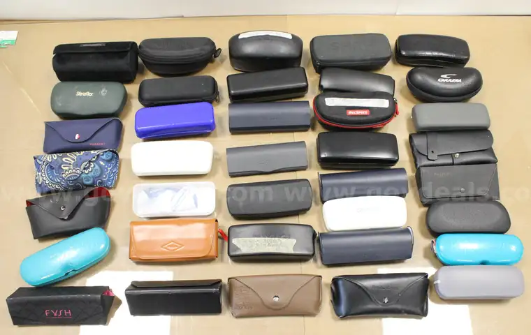 Approximately 8 lbs. of Empty Eye/Sun Cases, #34016