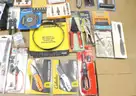 1 Box of Assorted NEW or Lightly Used Items/Tools/Household/Etc., #34033, **PICK UP ONLY**