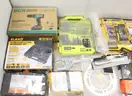 1 Box of Assorted NEW Items/Tools/Household/Etc.,  #34725, **PICK UP ONLY**