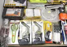 1 Box of Assorted NEW Items/Tools/Household/Etc.,  #34725, **PICK UP ONLY**