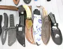 Approximately 9 lbs. of Assorted Fixed Blade Knives, #34772