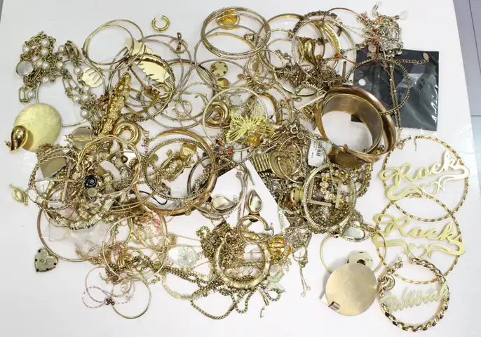 Approximately 3 lbs. of Gold TONE Jewelry, #34061