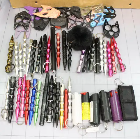 Approx. 4 lbs. of Assorted Self Defense Items, #34139