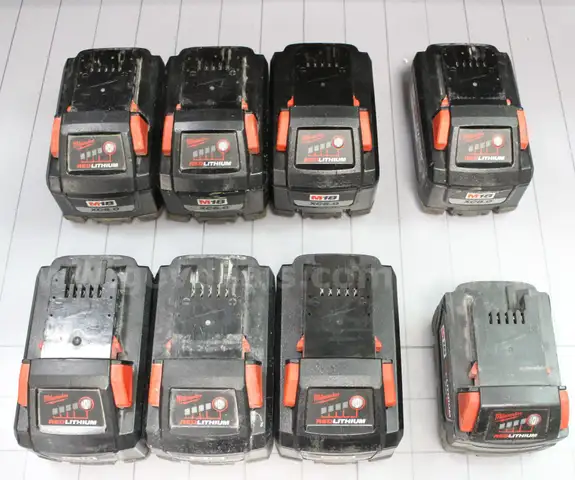 Assorted Milwaukee Batteries/etc.,  #34630 **PICK UP ONLY**