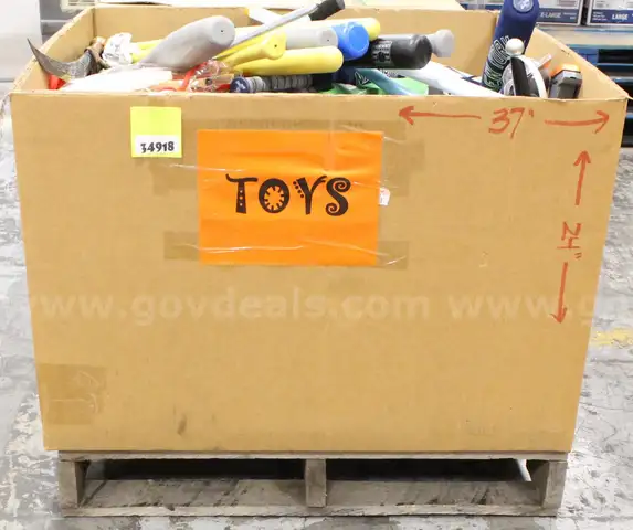 1 Skid of Assorted Toys, #34918, **PICK UP ONLY**TRI-WALL NOT INCLD**