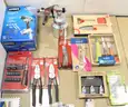 1 Box of Assorted NEW or Lightly Used Items/Tools/Household/Etc., #35035, **PICK UP ONLY**
