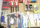 1 Box of Assorted NEW or Lightly Used Items/Tools/Household/Etc., #35035, **PICK UP ONLY**