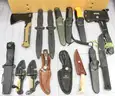 Approx. 6 lbs. of Assorted Brand-Name Fixed Blade Knives, #34427