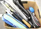 1 Box of Assorted Sporting Goods/etc.,  #35222, **PICK UP ONLY**