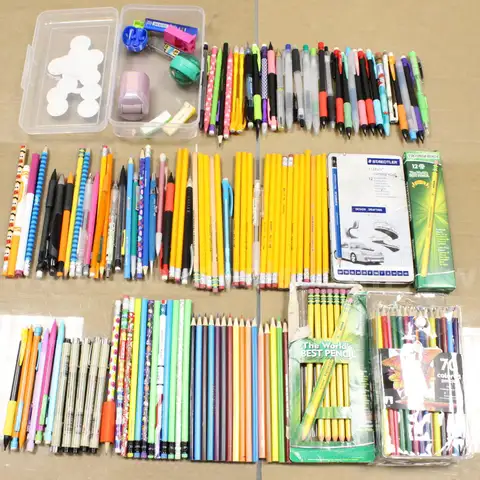 Approximately 4 lbs. of Assorted Pens & Pencils, #35334