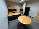 Lot containing office suite pieces, office cubicles, filing cabinets, office chairs.