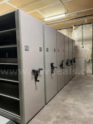 Lot containing various sizes, styles, and configurations library book shelving (books included)