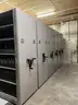 Lot containing various sizes, styles, and configurations library book shelving (books included)