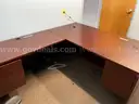 Lot containing office furniture, including an L-shaped desk, metal file cabinet, and office chair.