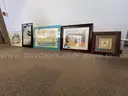 Framed wall art and decorative mirror lot