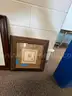 Framed wall art and decorative mirror lot
