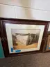 Framed wall art and decorative mirror lot