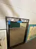 Framed wall art and decorative mirror lot