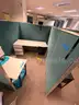 Lot containing (4) office cubicles with workstations, storage, and filing cabinets.