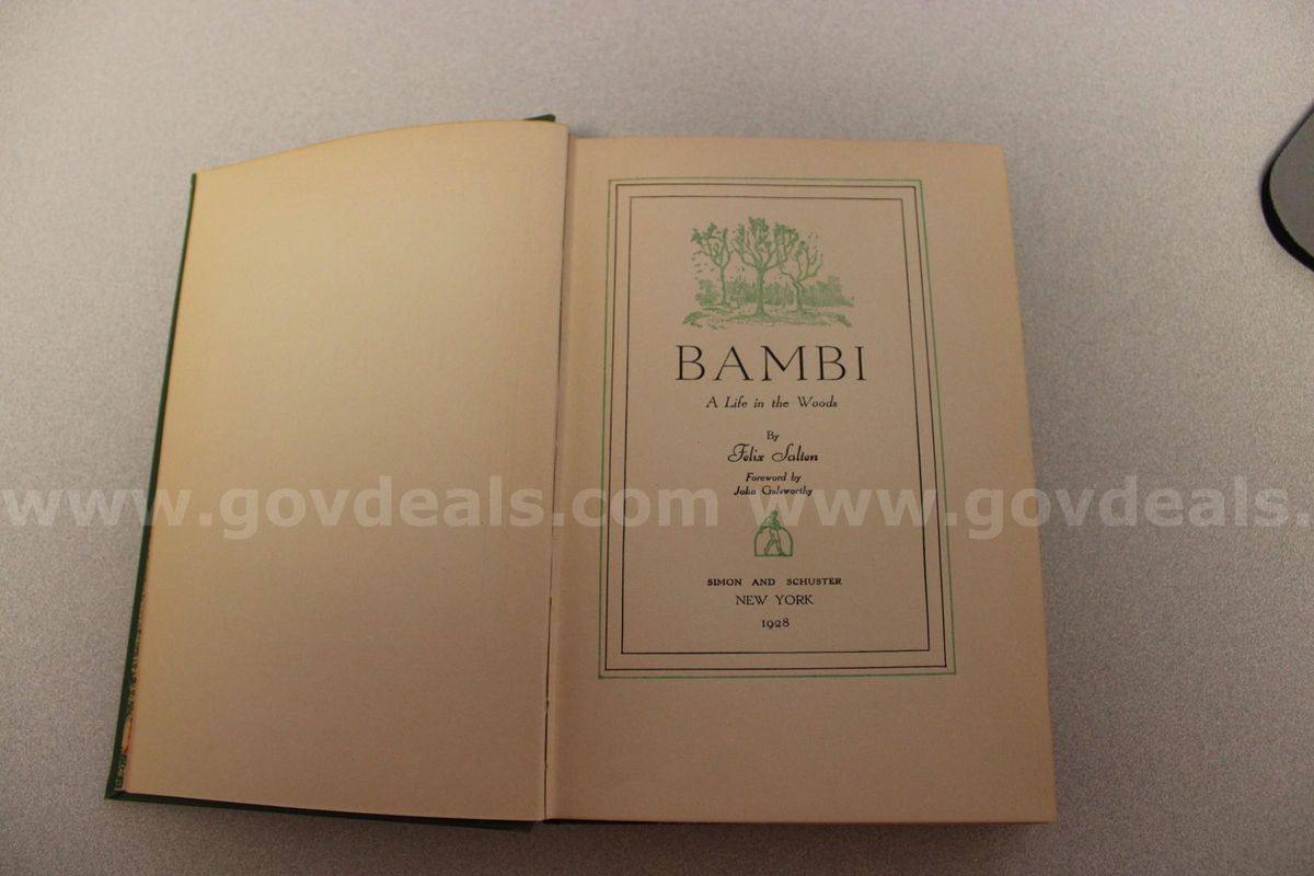 Bambi: A Life in the Woods First Printing in America | GovDeals