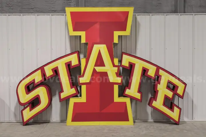 Large Iowa State University Lighted Exterior Sign (Lot C)