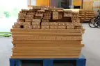(167)Oak Bed Leg Braces for Lumber (Lot L)