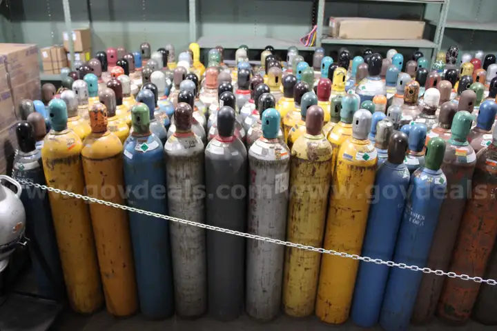 (255)Assorted Gas Cylinders
