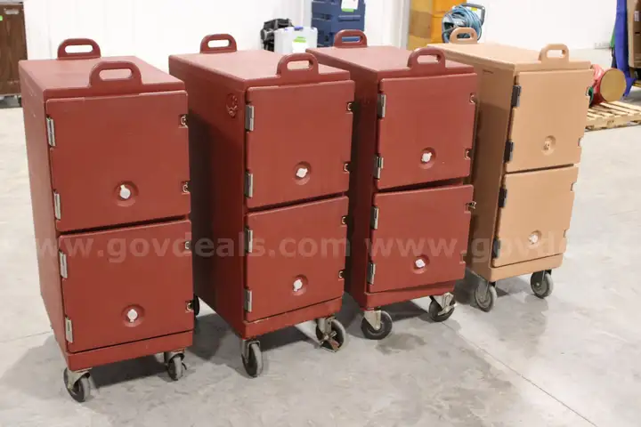 (4)Cambro Double Compartment Food Carriers