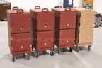 (4)Cambro Double Compartment Food Carriers