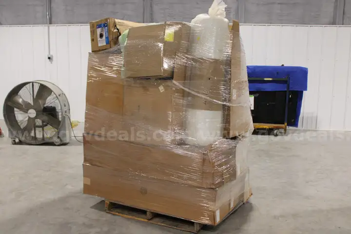 Pallet of Various Air Filters and Flex Duct