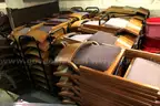 (400)Padded Folding Chairs on (25)Rolling Racks