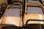 (400)Padded Folding Chairs on (25)Rolling Racks