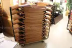 (400)Padded Folding Chairs on (25)Rolling Racks